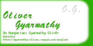 oliver gyarmathy business card