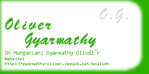 oliver gyarmathy business card